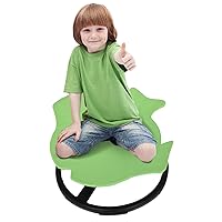 Light Green Spin Chair for Kids Autism 3+, Sensory Swivel Chair, Training Child’s Concentration Non Slip Sensory Chair Relieve Motion Sickness Symptoms Outdoor and Indoor