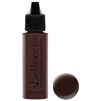 Belloccio's Professional Cosmetic Airbrush Makeup Foundation 1/2oz Bottle: Deep Ebony - Dark with Neutral Undertones