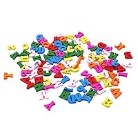 100Pcs Wooden Uppercase Learning Alphabet Letters for Children,Non-Porous Color Alphabet Professional and Fashion