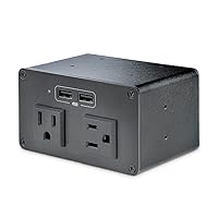 StarTech.com Power Outlet Module for Conference Table Connectivity Box - 2X AC Power and 2X USB-A - Power and Charging Hub (MOD4POWERNA)