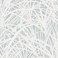 Blue Grassroots Removable Peel and Stick Wallpaper, 20.5 in X 16.5 ft, Made in The USA