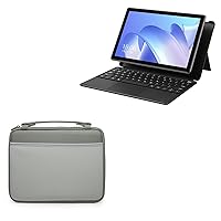 BoxWave Case Compatible with Chuwi Hi10 Go - Hard Shell Briefcase, Slim Messenger Bag Briefcase Cover Side Pockets - Pewter