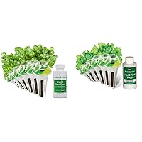 AeroGarden Pesto Basil Seed Pod Kit, 6 pod & Salad Greens Seed Pod Kit with Red and Green Leaf, Romaine and Butter Head Lettuce, Liquid Plant Food and Growing Guide (6-Pod)