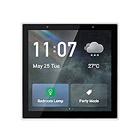 Irfora Smart Home Control Panel Multifunctional WiFi Smart Scene Wall Switch ZigBee BT Function App Remote Control with 4 Inch LCD Touch Screen Clock Date Temperature Weather Display