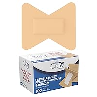 Dynarex Fabric Adhesive Bandages - Sterile & Flexible Fabric Bandages for Wounds - Non-Stick Pads - Individually-Wrapped First Aid Supplies - No Latex - 1-3/4x2