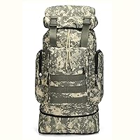 80L Multi-Color Large Capacity Waterproof Tactical Backpack Outdoor Travel Hiking Camping Bag (Color : ACU Camouflage)