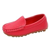 Toddler Little Kid Boys Girls Soft Slip On Loafers Dress Flat Shoes Boat Shoes Casual Shoes Cute Toddler Shoes for Girls