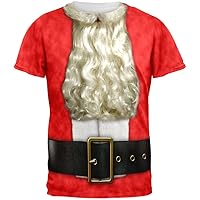 Old Glory Christmas Bearded Santa Costume All Over Adult T-Shirt - X-Large Multicoloured