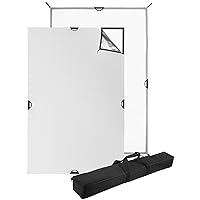Westcott Scrim Jim Cine Kit (4' x 6') Heavy Duty Frame with 3/4 Stop Diffusion and Silver/White Bounce Reflector - Includes Carry Case