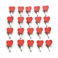 Mini Heart Love Wooden Clothes Photo Paper Peg Pin Clothespin Craft Postcard Clips Home Wedding Decoration