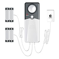 Techko S189 Ultra Slim Safe Pool Alarm for Kids, ETL Listed UL 2017 Compliant, Indoor/Outdor Weather Resistant, 110db Loud Alarm with 2X Bypass Buttons, Gray, 1Count