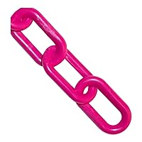 Mr. Chain Plastic Barrier Chain, Safety Pink, 1.5-Inch Link Diameter, 25-Foot Length (30025-25)