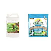 AgroThrive All Purpose Organic Liquid Fertilizer - 3-3-2 NPK (ATGP1128) (1 Gal) & Wagner's 13008 Deluxe Wild Bird Food, 10 lb Bag
