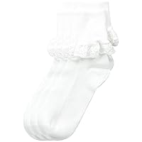 Jefferies Socks Girl's Chantilly Lace Socks 3 Pair Pack