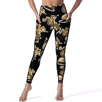 Nutty Squirrel Soft Yoga Pants with Pockets High Waist Workout Leggings for Women Running