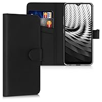 kwmobile Case Compatible with LG K41S - Wallet Case PU Leather Phone Cover with Card Holder Slots - Black