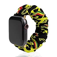 Rasta-Lion of Judah Retro Watch Band Compitable with Apple Watch Elastic Strap Sport Wristbands for Women Men