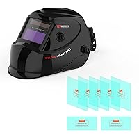 YESWELDER True Color Solar Powered Auto Darkening Welding Helmet, Wide Shade 4/9-13 for TIG MIG ARC Weld Hood Helmet & Replacement Lens