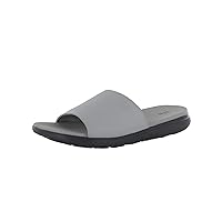 FitFlop Mens Lido II Slide Neoprene Pool Sandal Shoes, Light Grey, US 11