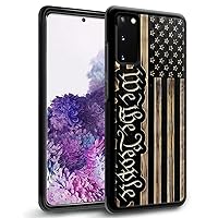 DAIZAG Case Compatible with Samsung Galaxy S20 FE Case,We The People USA Flag Wood Grain American Flag for Man Woman, Protection Shockproof Anti-Scratches TPU Case for Samsung Galaxy S20 FE