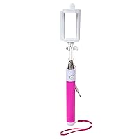 iFocus Electronics Selfie Stick with Built-in Shutter Button, 4.5 x 11 inches, Pink