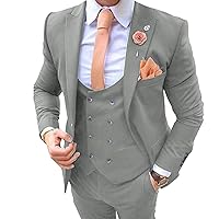 Men's Suits for Wedding Slim Fit 3 Pieces Suit Groom Tuxedos Blazer Tux Vest Trousers Prom Suits