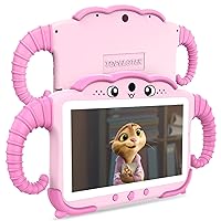 Tablet for Kids 7IN Kids Tablet for Toddlers 32GB Toddler Tablet for Children Android Kids Learning Tablet with Educational Game, HD IPS Screen, GMS Certificate with Parental Control Best Gift (Pink)