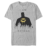 DC Comics Big & Tall Batman Shadow Men's Tops Short Sleeve Tee Shirt, Athletic Heather, 3X-Large