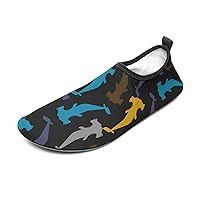 Hammerhead Sharks Water Shoes for Women Men Quick-Dry Aqua Socks Sports Shoes Barefoot Yoga Slip-on Surf Shoes