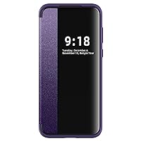 ZIFENGXUAN- Leather Case for Huawei Pura 70 Ultra/70 Pro/70 Pro+/70, Business Style Flip S-View Clear Window Cover Book Folio Protective Phone Case (70 Pro,Purple)