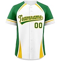 Custom Baseball Jersey Sports Shirts for Men Women Youth,Stitched Personalized Your Name & Number Logo