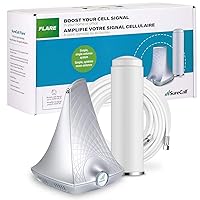 SureCall Flare Cell Signal Booster for Working from Home up to 2500 sq ft, Boosts 5G/4G LTE, Omni Outdoor Antenna, Multi-User All Carrier, Verizon AT&T Sprint T-Mobile, FCC Approved, USA Company