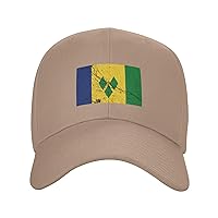 Flag of Saint Vincent and The Grenadines Texture Effect Baseball Cap for Men Women Dad Hat Classic Adjustable Golf Hats