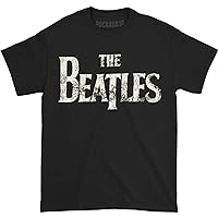 Men's The Beatles Vintage Logo Black T-Shirt