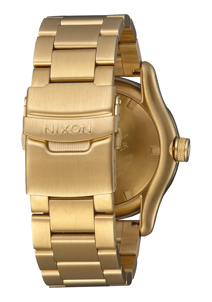 Nixon Men's Driver A979502-00 42mm Rose Gold Dial Stain Watch