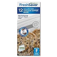 FoodSaver 1-Gallon Vacuum Zipper Bags, 12 Count, Multi