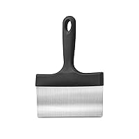 66611 Stainless Steel Griddle Scraper with Handle, Silver
