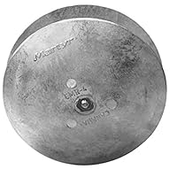 Martyr CMR04AL, Rudder / Trim Tab Disc Anode, Stainless Steel Allen Head, Aluminum, 0.65 L x 5 OD x 0.34 ID