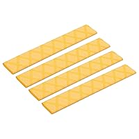 uxcell Drumstick Tape, 0.7 inch (18 mm) Diameter, Set of 4 Drumstick Grips, Heat Shrink Wraps, Drum Percussion, Drumsticks, Anti-Slip, Yellow