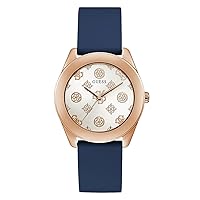 GUESS Women's Peony Analogue Watch with Silicone Strap