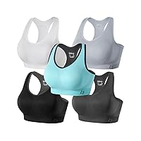 FITTIN Racerback Sports Bras for Women - Padded Seamless High Impact Support for Yoga Gym Workout Fitness