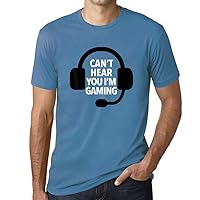 Graphic Men's Can't Hear You I'm Gaming T-Shirt Funny Esports Tee Gift Idea Aqua Gift Idea