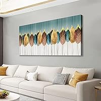 Colorful leaves Pictures Canvas Wall Art for Living room Bedroom or Bathroom Wall Decor,Abstract leaves Wall Art Print Paitnings for home Decor,Abstract painting Waterproof Stretched Ready to