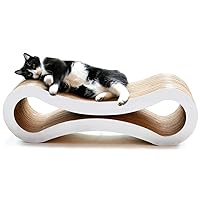 PetFusion Ultimate Cat Scratcher Lounge, Reversible Infinity Style in Multiple Colors, Made from Recycled Corrugated Cardboard, Durable & Long Lasting
