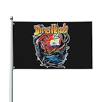 Dirty Rock Music Heads Band Flag Garden Decor Flags Banner 3x5ft Funny Room, Dorm, Outdoor, Parties,Gift