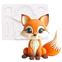 Fondant Mold Fox Woodland Animal Cake Topper 3.1 Inches Tall
