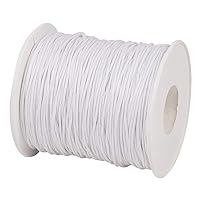 100 Yards 1mm White Waxed Thread Cotton Cord Plastic Spool String Strap Beading String Macrame Cord Rope for DIY Necklace Bracelet Braided Jewelry Making