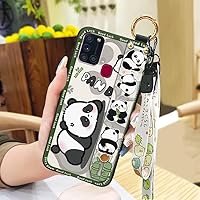 Lulumi-Phone Case for Samsung Galaxy A21S/SM-A217F, Mobile Phone case Silicone Phone Pouch Protective Cartoon Panda Phone Protector Soft case Phone Cover Back Cover Durable Ring