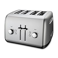 KitchenAid 4-Slice Toaster with Manual High-Lift Lever - KMT4115, Contour Silver