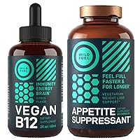 WILD FUEL Appetite Suppressant for Weight Loss and Vegan B12 Liquid Bundle